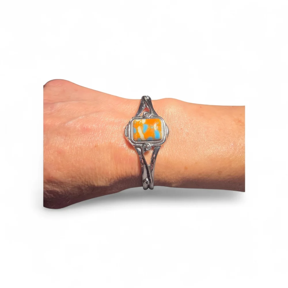 Silver and Orange Wearable Electronics